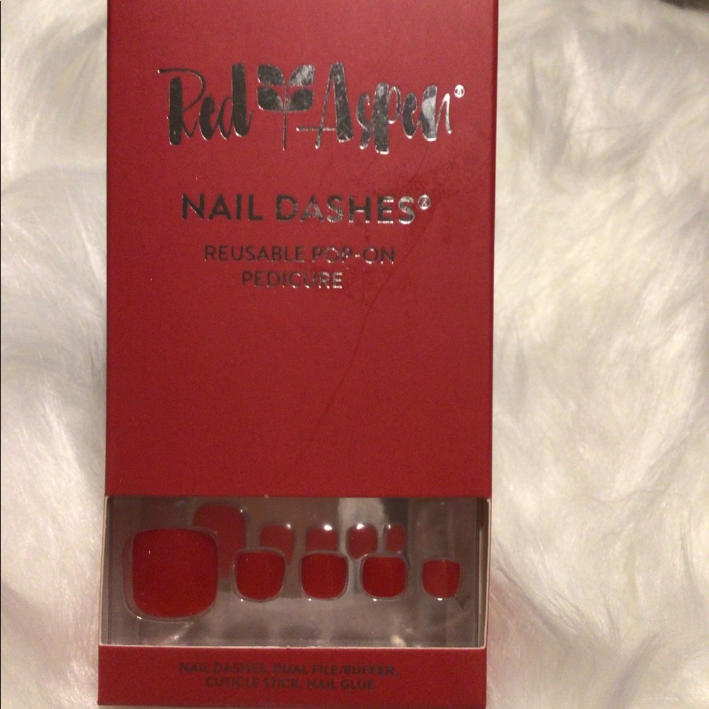 Red Aspen Pedicure Nails